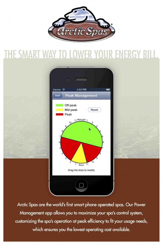 Hot tub app reduces electrical cost